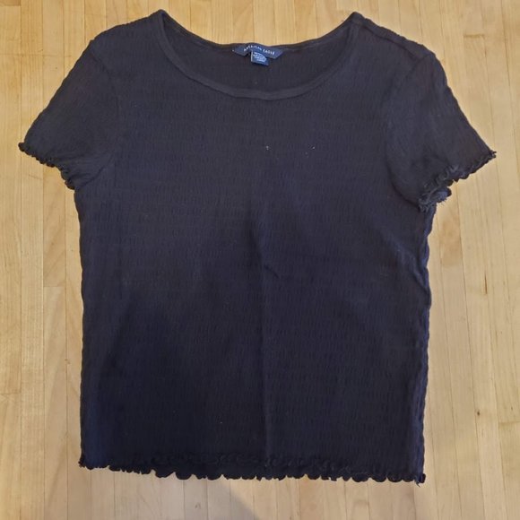 American Eagle Outfitters Tops - American Eagle Lettuce Hem Crop Top